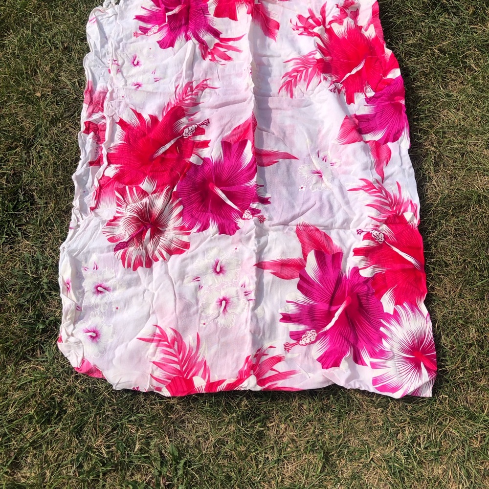 Floral Pink Tropical Swim Sarong Cover-Up